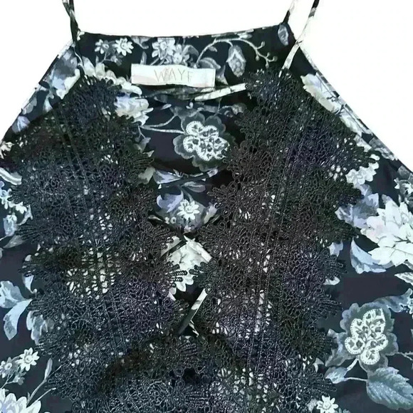WAYF Women's Black Floral Posie Strappy Camisole, Size Small Where Are You From - Picture 11 of 12